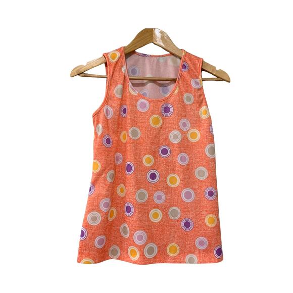 Vintage 70s Shirt Set Small Polka Dot Tank Button Down Long Sleeve Pastel - Picture 16 of 16